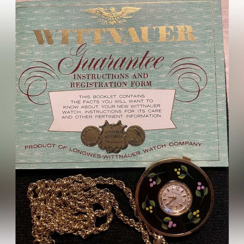 Wittnauer Vintage Watch Pendant On 12KT Gold Filled Rope Chain. (W/Certificate)